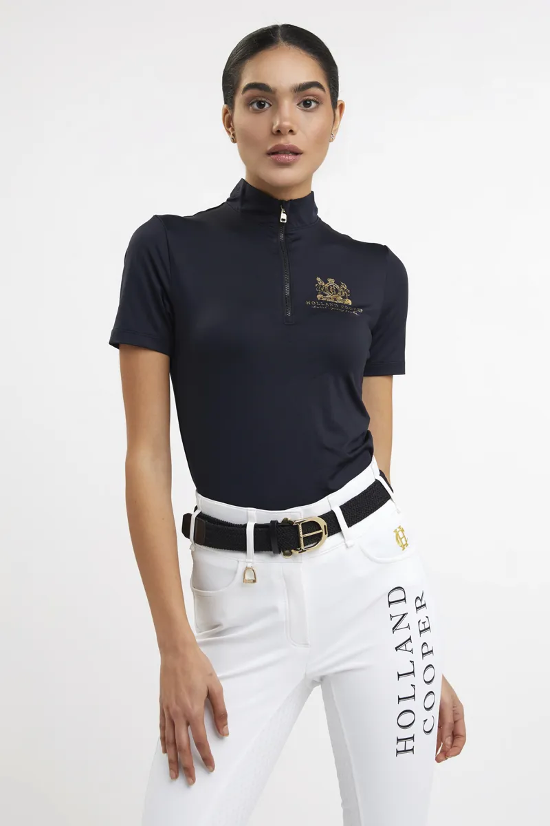 Holland Cooper Equestrian Short Sleeve Base Layer- Black 